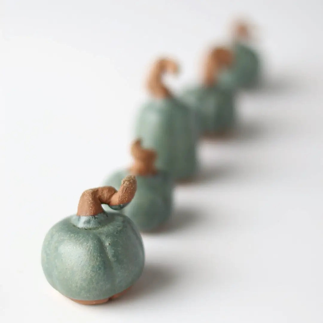 Tiny Ceramic Pumpkin Table Decoration