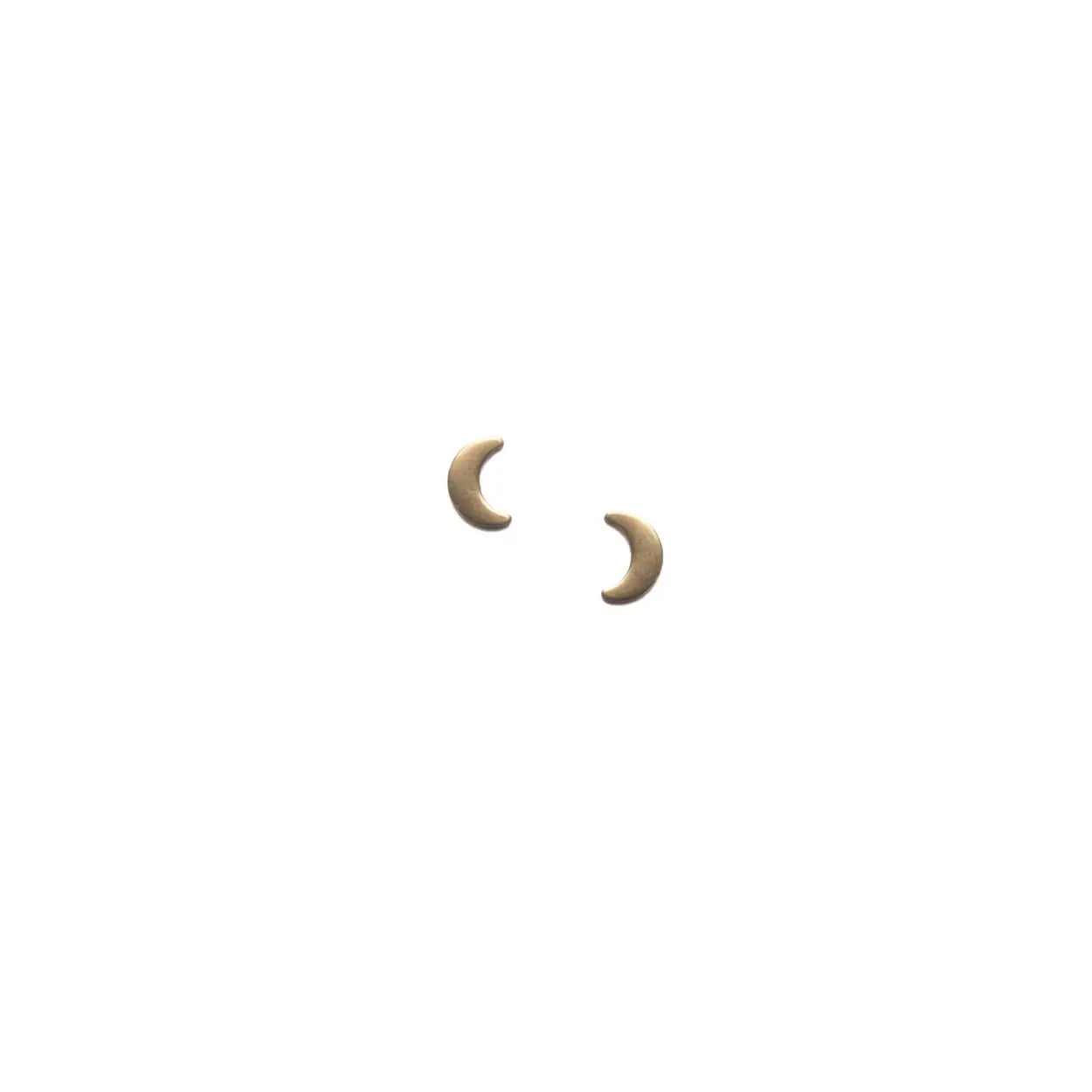 Tiny Moon Stud Earrings