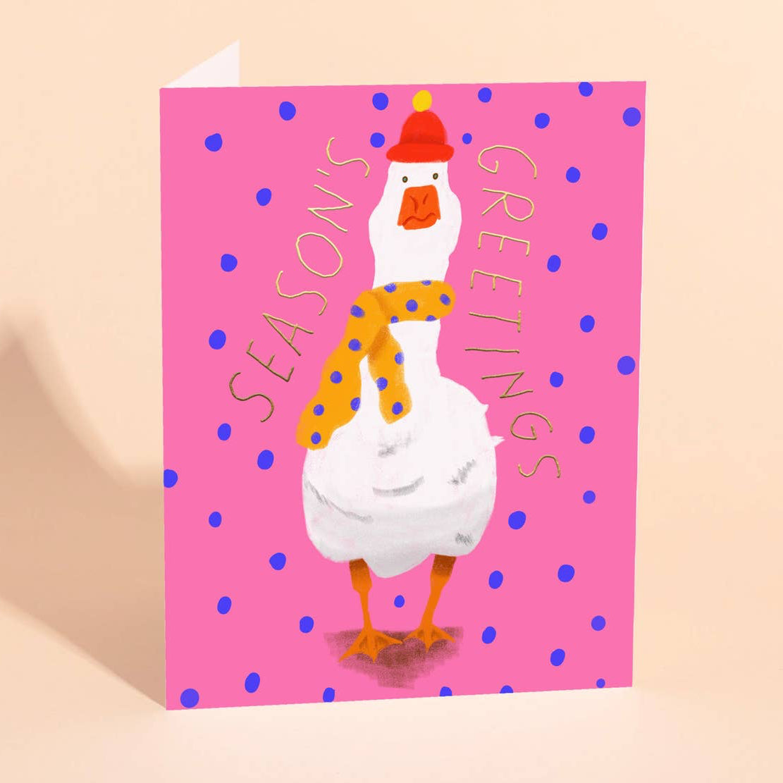 Toasty Goose Seasons Greetings Holiday Card