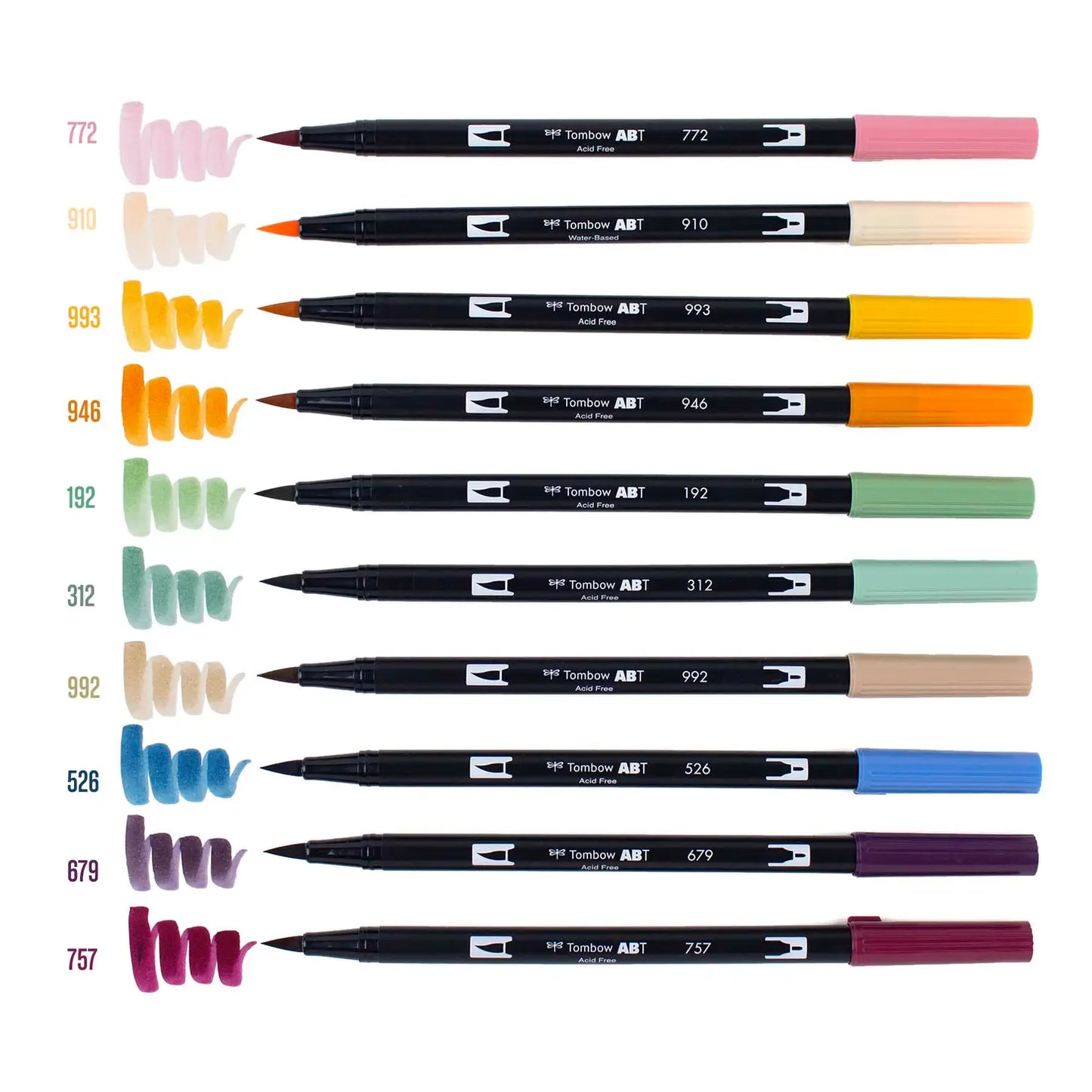 Dual Brush Pen Art Markers Cottage Set (Pack of 10)
