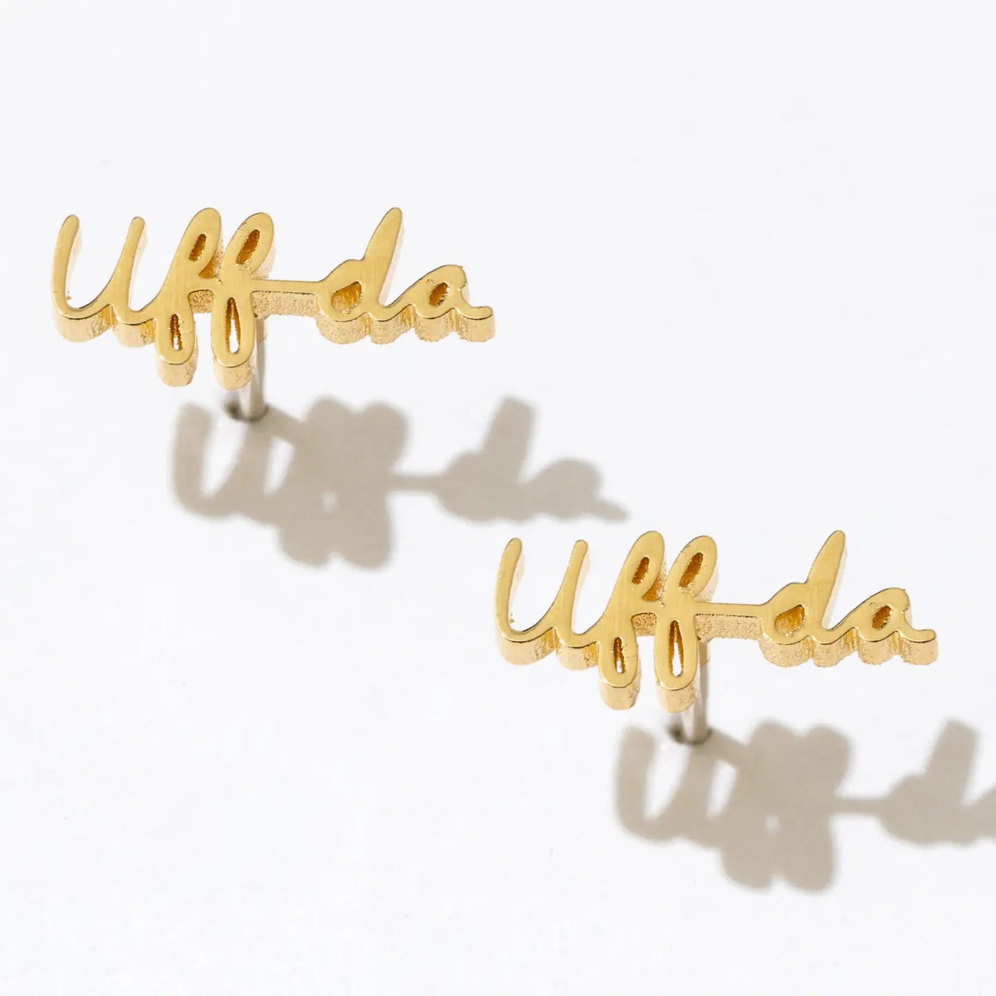 Uff Da Gold Stud Earrings