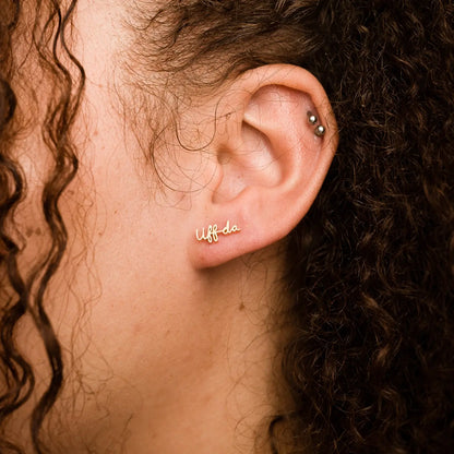Uff Da Gold Stud Earrings