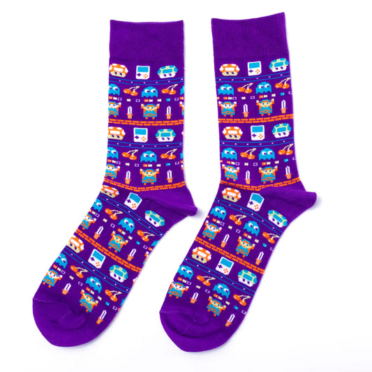 Vintage Gamer Adult Cotton Crew Socks