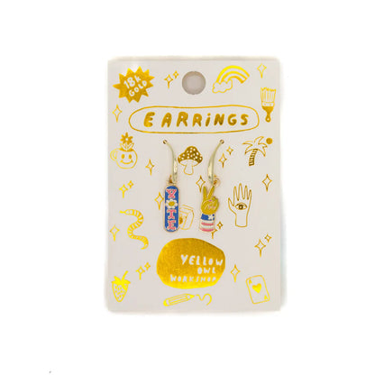 Peace & Vote Election Statement Earring Set