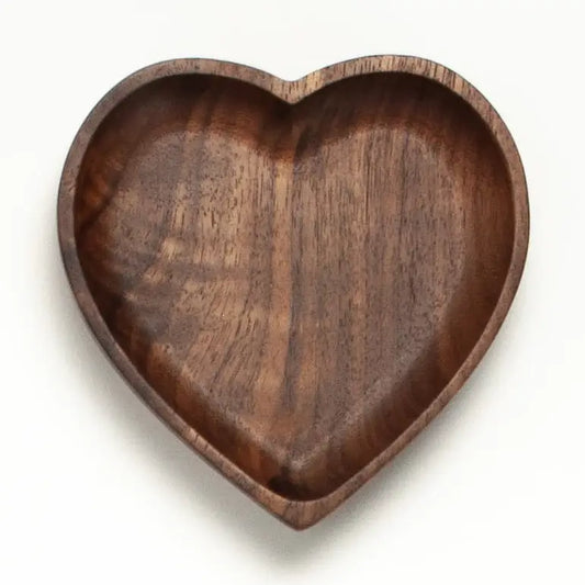 Heart Walnut Wood 4" Jewelry Tray