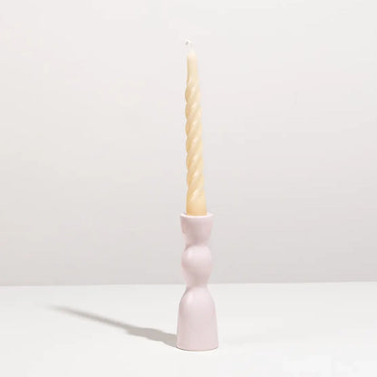 Wave Ceramic Pedestal Candleholder
