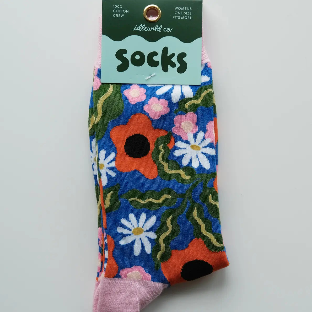 Wavy Floral Women's Crew Socks