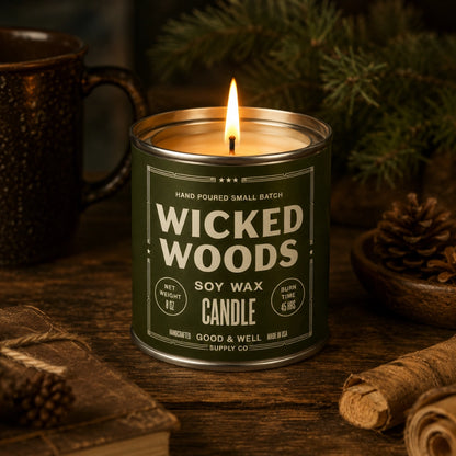 Fall Themed 8 Oz Soy Tin Candle