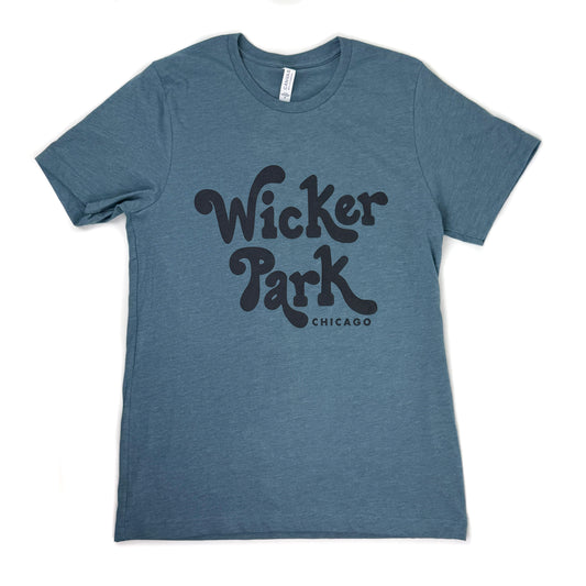 Wicker Park, Chicago Neighborhood Logo Tshirt