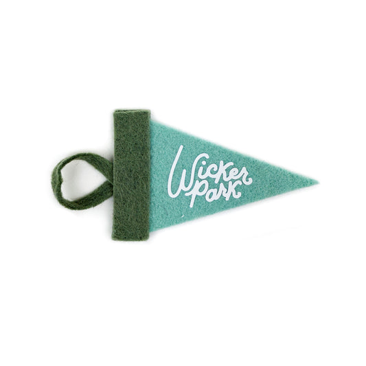 Wicker Park Chicago Mini Felt Pennant