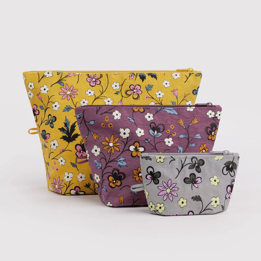 Heavyweight Nylon Travel Go Pouches (Set of 3)