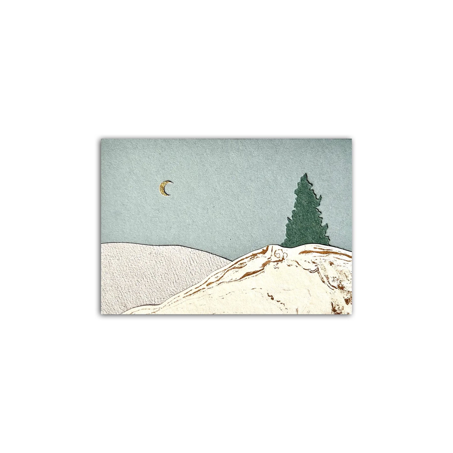 Winter Pine Tree Landscape Greeting Card