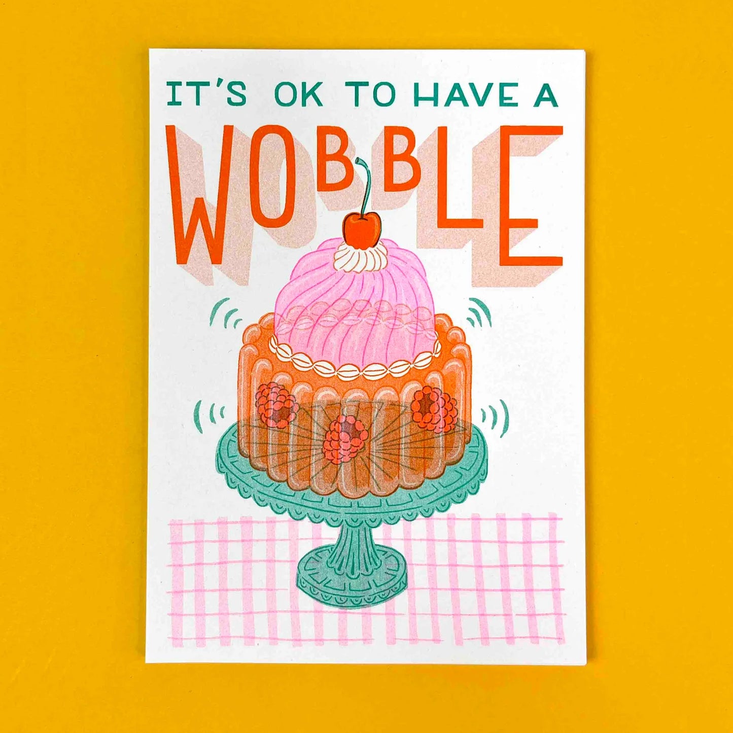 Jello Wobble 5.75" x 8.25" Risograph Print