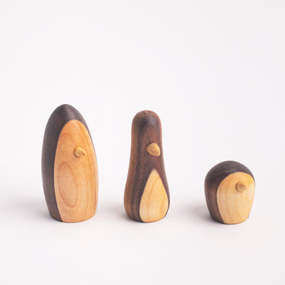 Walnut & Maple Wood Penguin