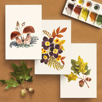Woodland Botanicals Mini Watercolor Painting Kit