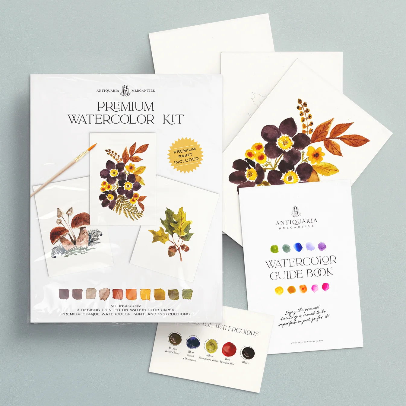 Woodland Botanicals Mini Watercolor Painting Kit