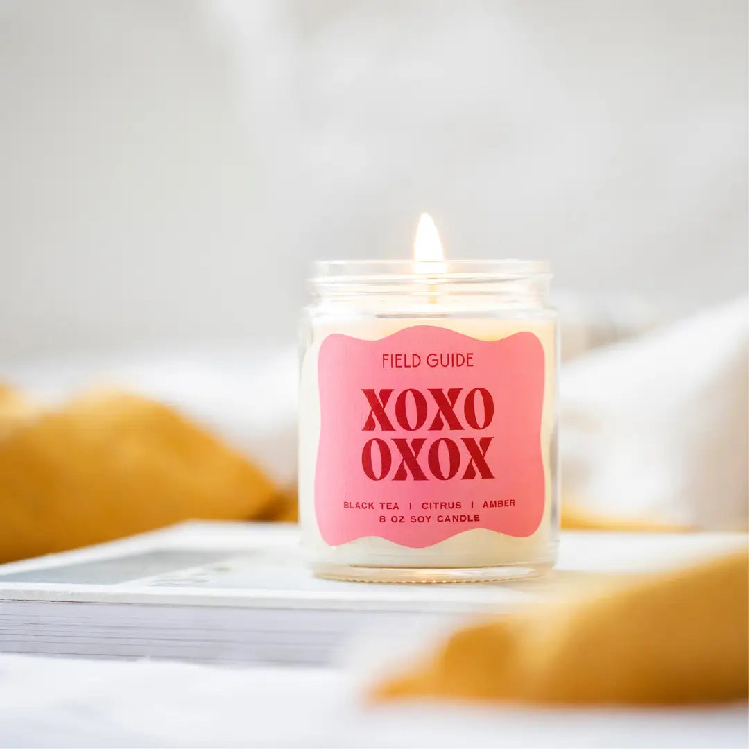 Valentine's Day Field Guide Soy Wax Glass Candle