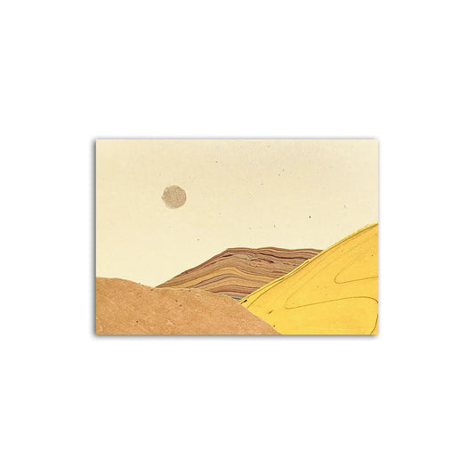 Yellow Mountains Landscape Greeting Card