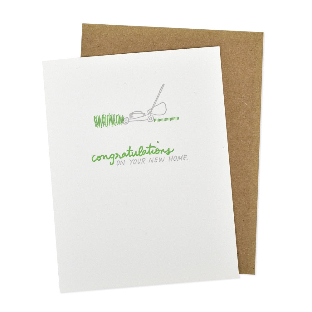 Congratulations on Your New Home Letterpress Card