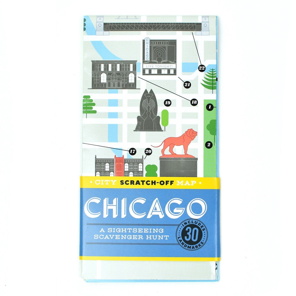City Scratch-Off Map: Chicago: A Sightseeing Tour