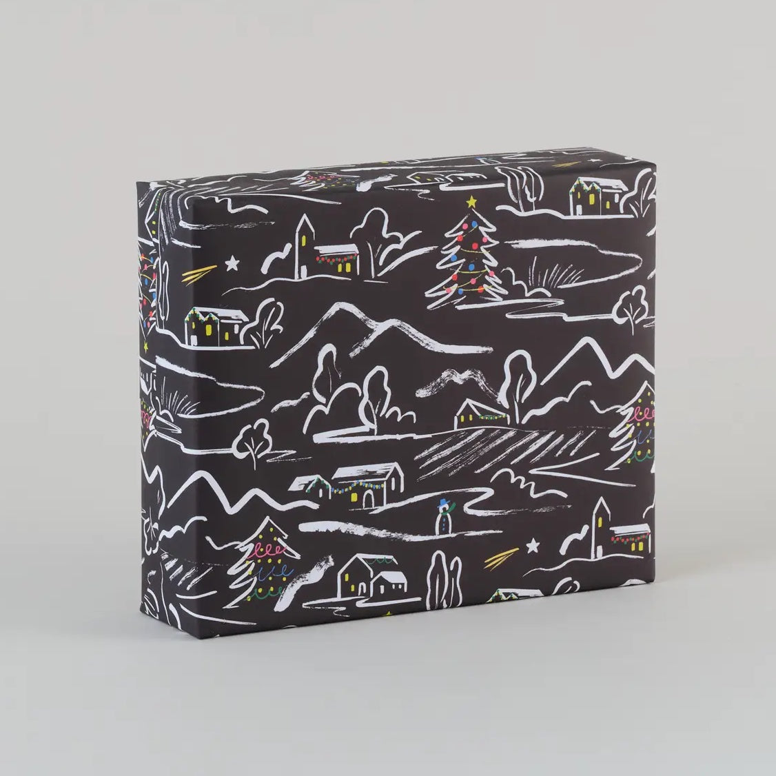 Winter Landscape Holiday Gift Wrap (Pack of 3 - 20” x 28” Sheets)