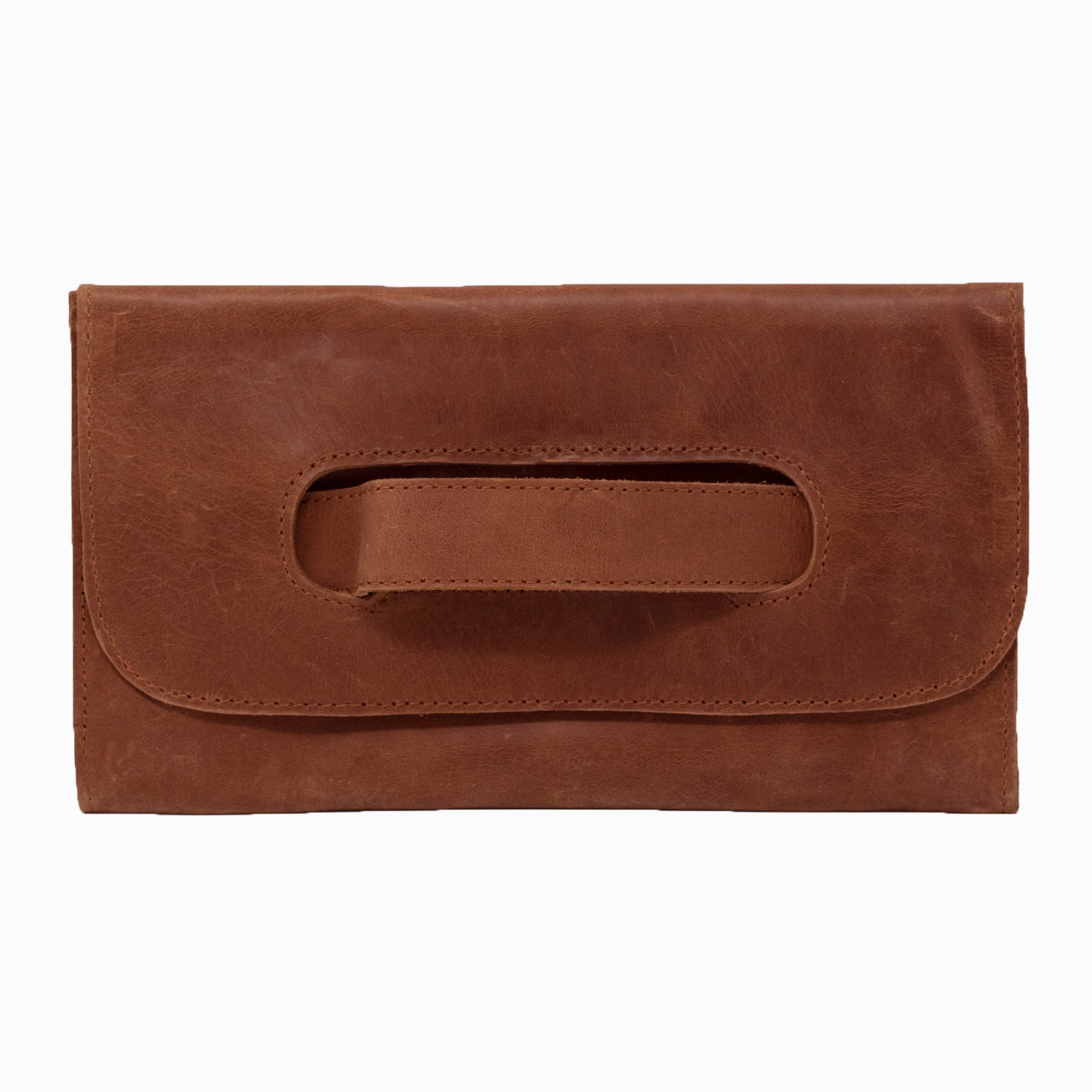 Mare Handled Leather Clutch