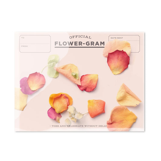 Flowergram Greeting Card with Preserved Flower Petals