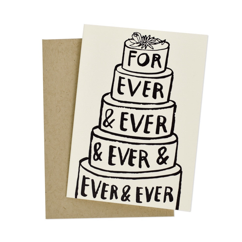 Forever & Ever Wedding Cake Card