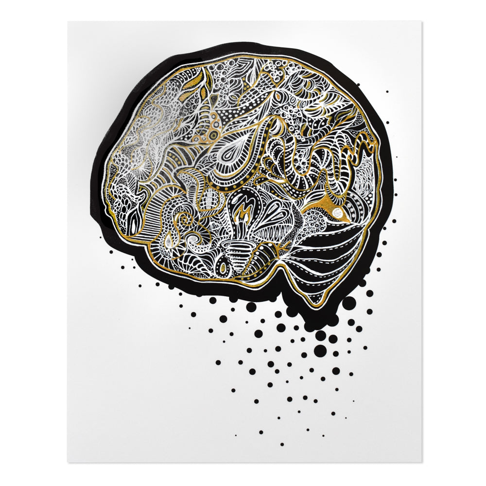 Anatomical Brain 8" x 10" Print
