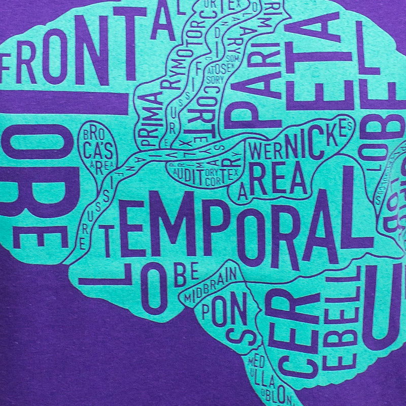 Typographic Brain Anatomy Tshirt