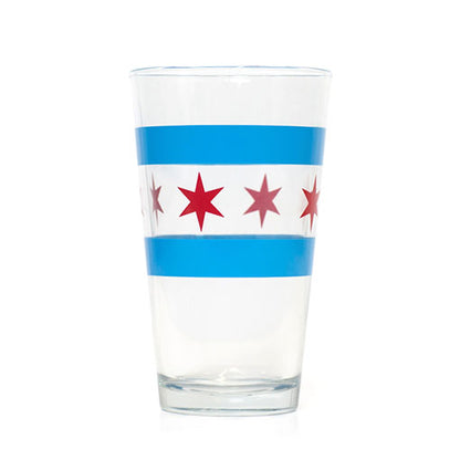 Chicago Flag Glass