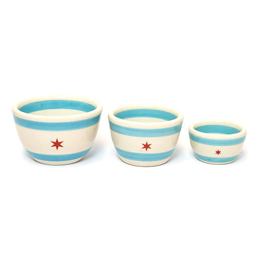 Chicago Flag Urban Bowl Set (3)