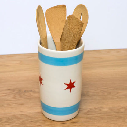 Chicago Flag Utensil Holder