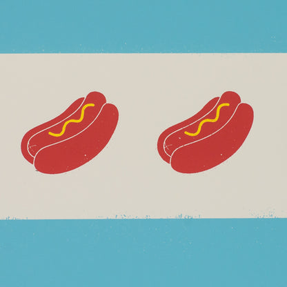 Spirit of Chicago Hot Dog Flag 24" x 18" Screen Print