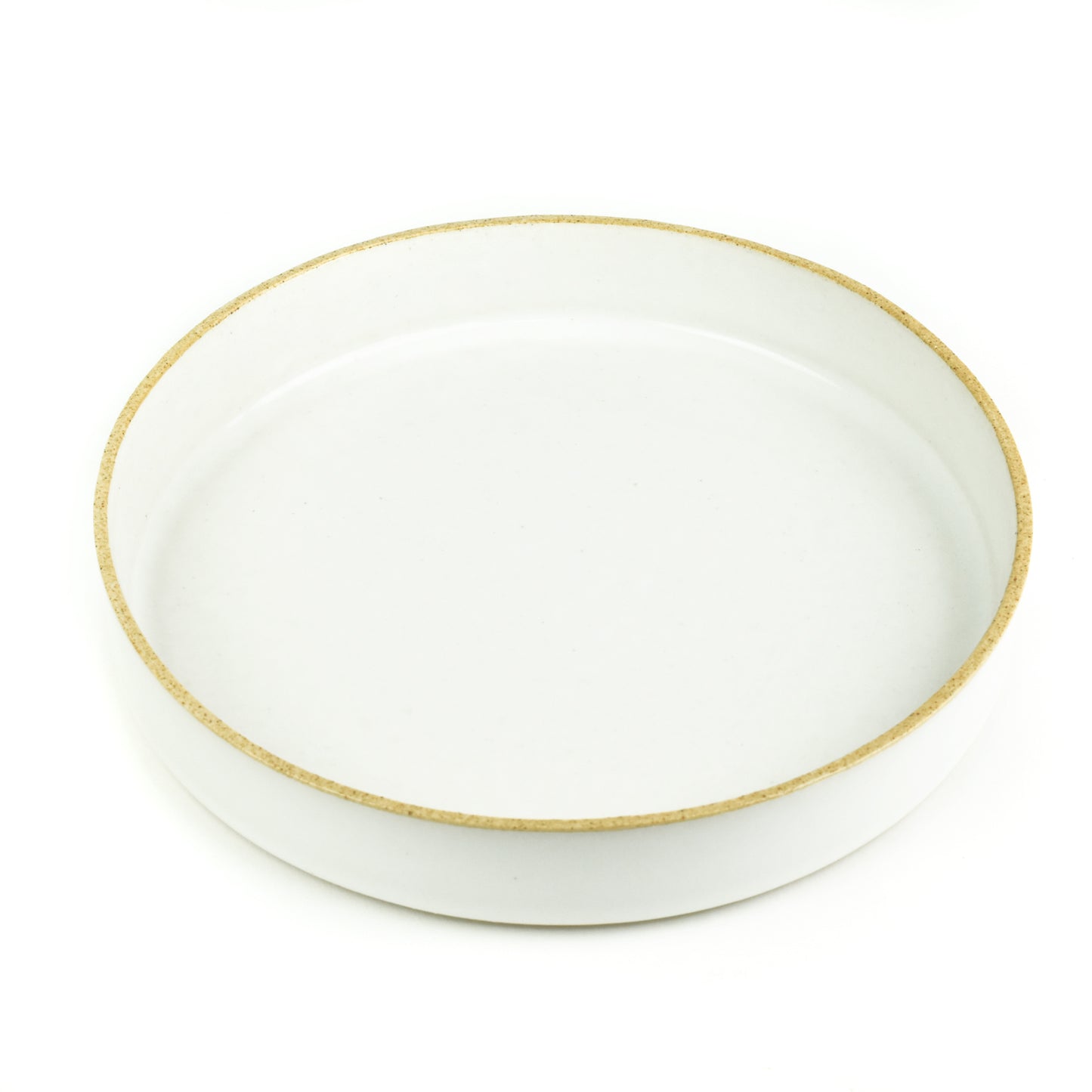 Minimal Off-white and Sand Straight Sided Ceramic Plate or Tray