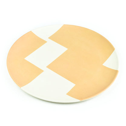 Reusable Bamboo Striped Dinner Plates (Set of 4)