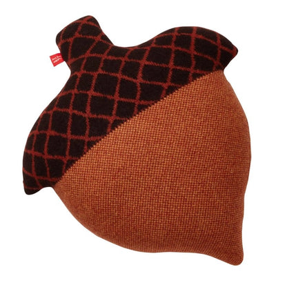 Acorn Shaped Lambswool Knit Throw Pillow