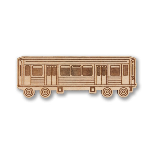 Chicago El Train Wooden Magnet
