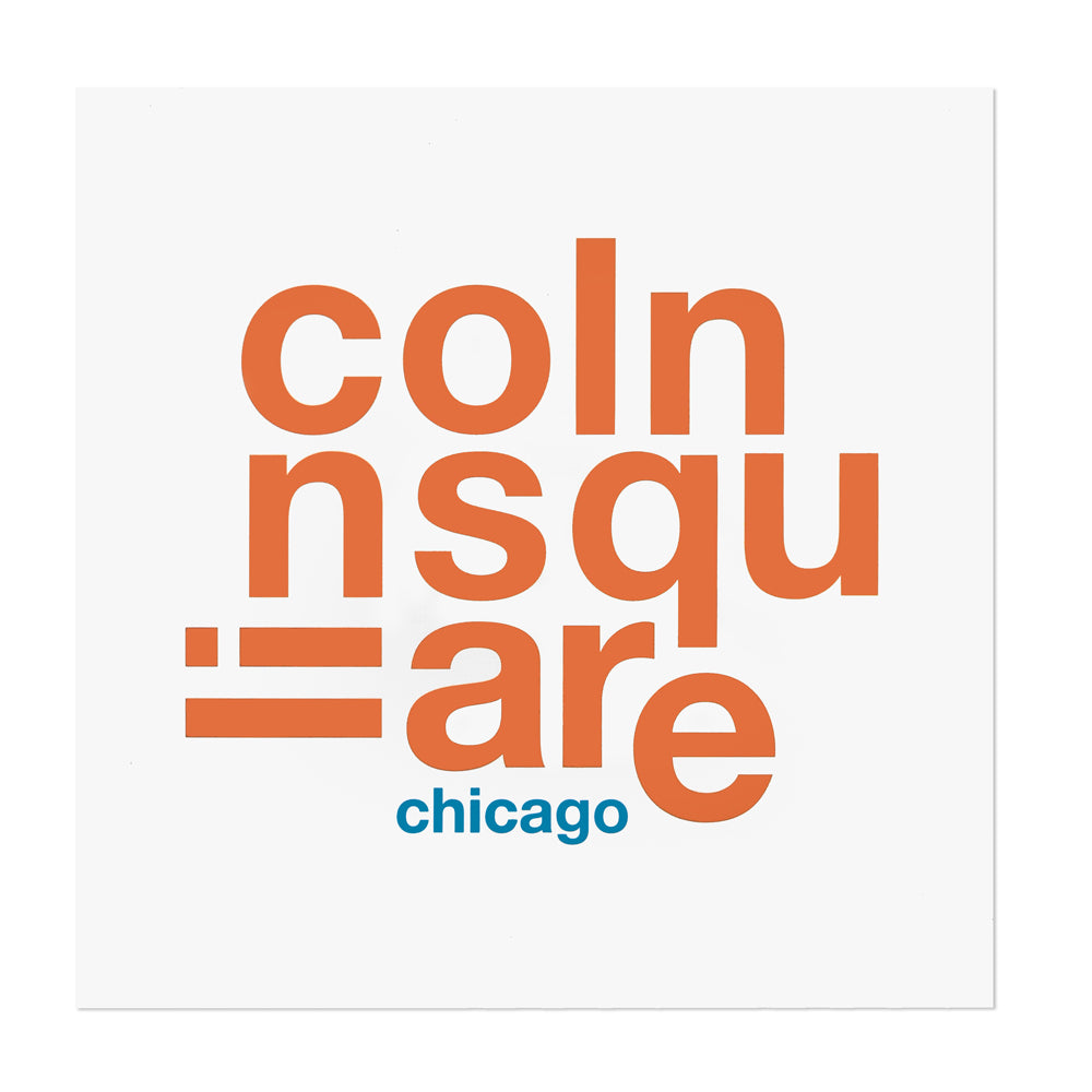 Chicago Neighborhood Names "Fun with Type" 8" x 8" Print