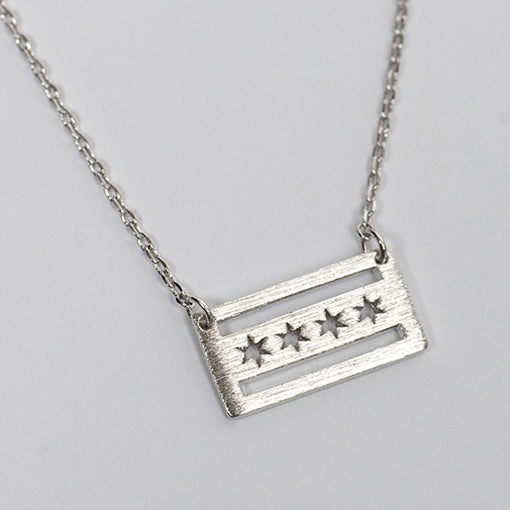 Chicago Flag Necklace