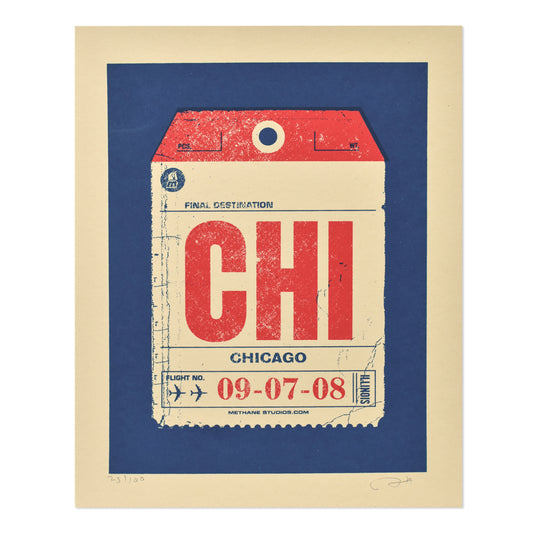 Chicago Bag Tag 8" x 10" Print