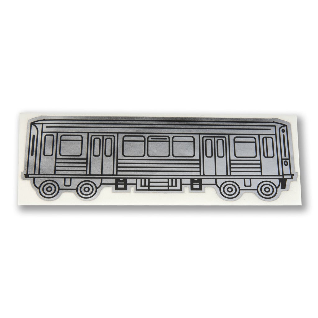 Chicago El Train Metallic Foil Sticker