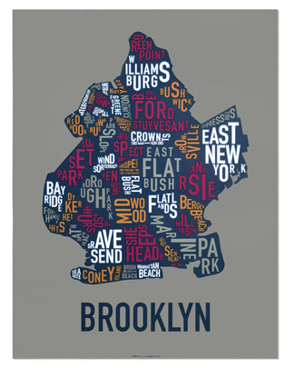 Brooklyn Neighborhood Map Poster – Neighborly