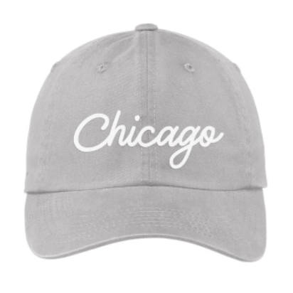 Chicago Script Type Baseball Cap