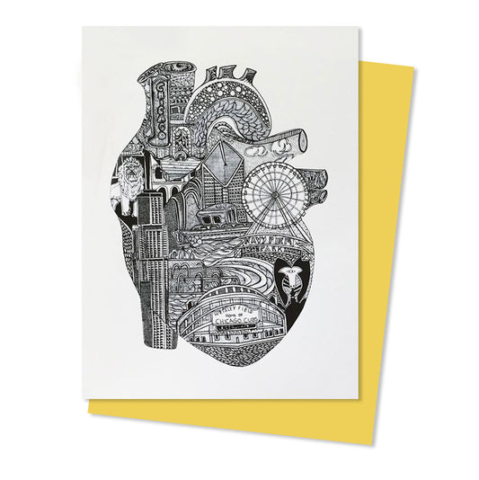 Anatomical Heart of Chicago Card