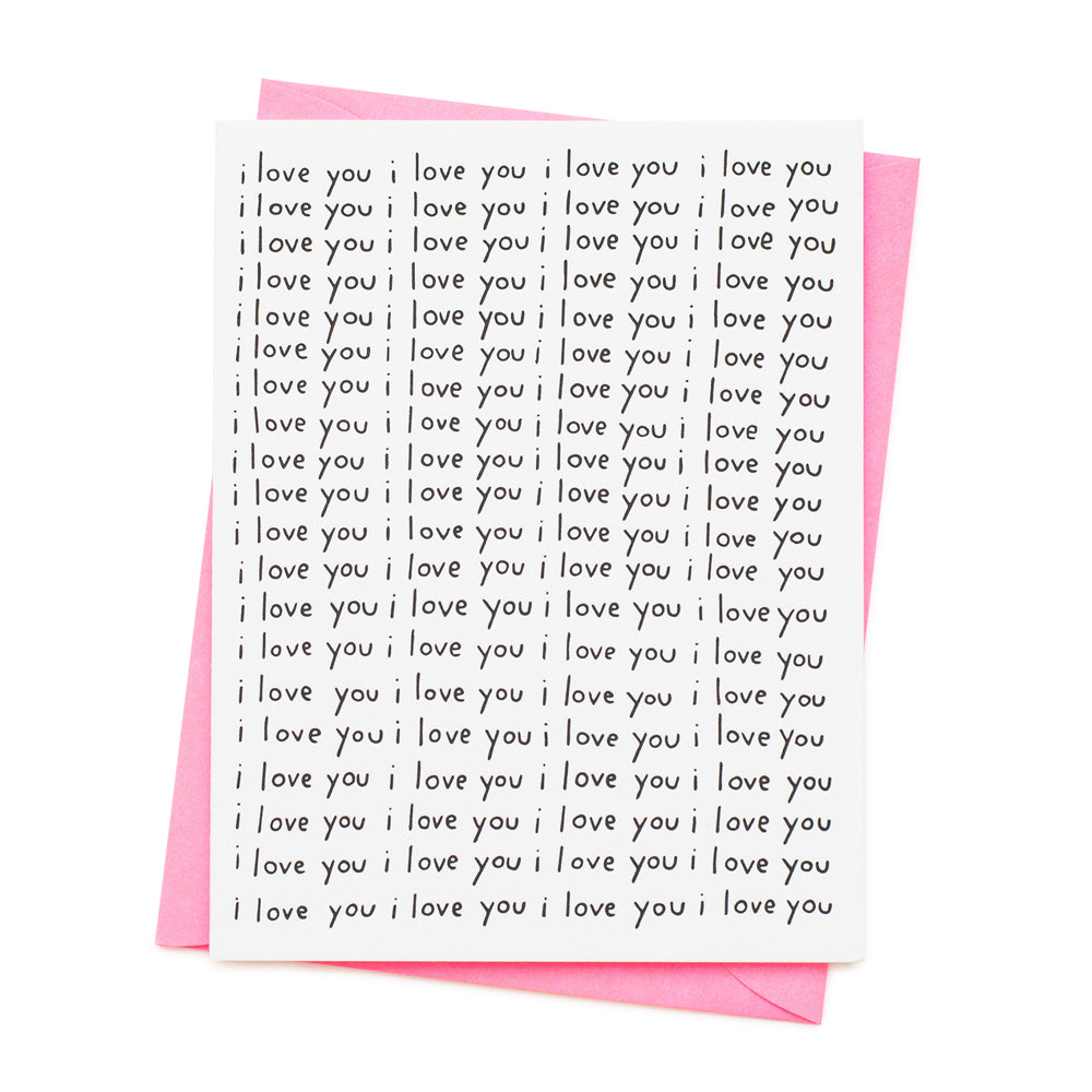 I Love You I Love You Valentine's Day Card