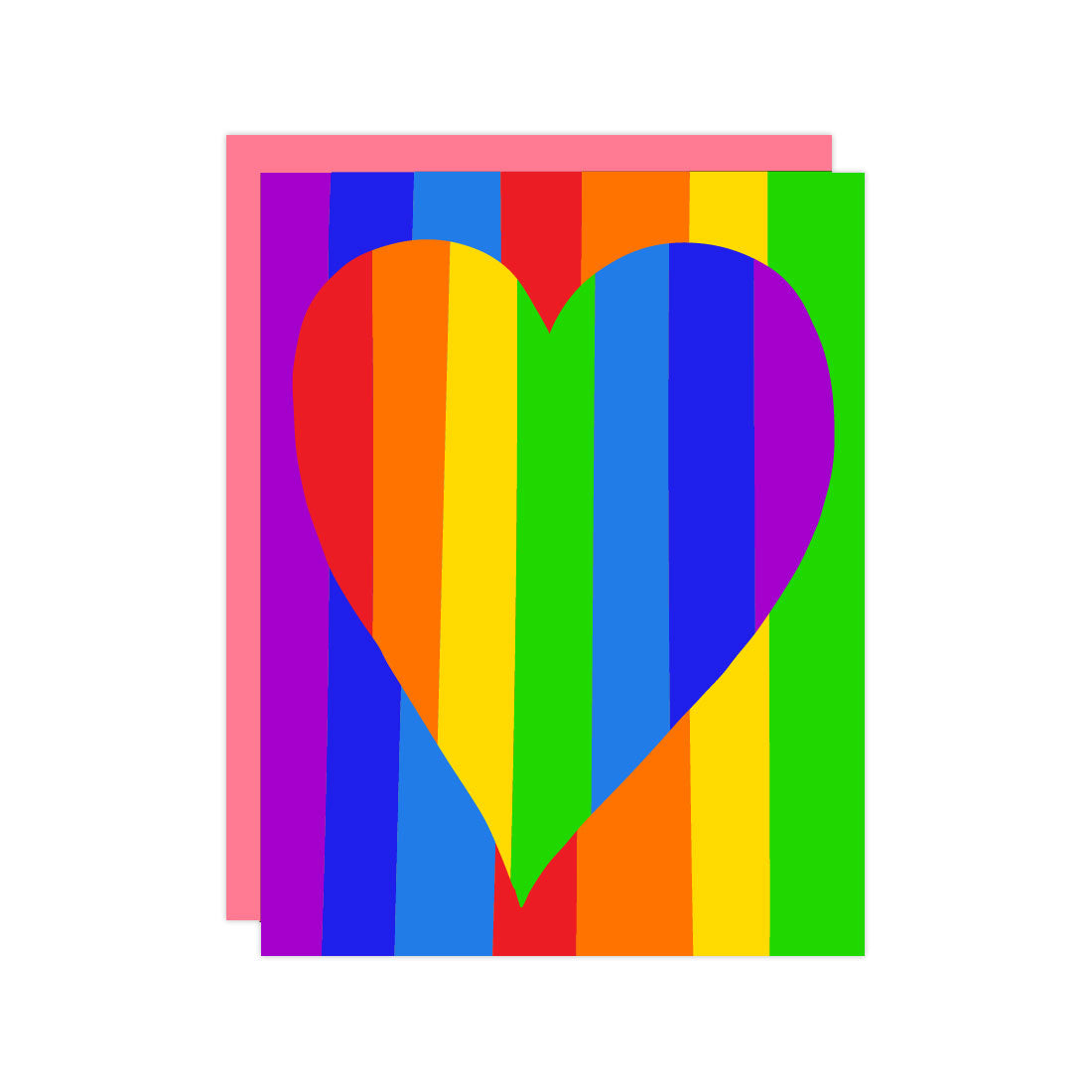 Rainbow Heart LGBTQ+ Pride or Love Card
