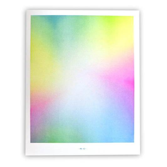 Aura 1 Rainbow 11" x 14" Risograph Print