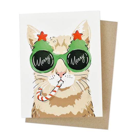 Merry Merry Cat Holiday Card