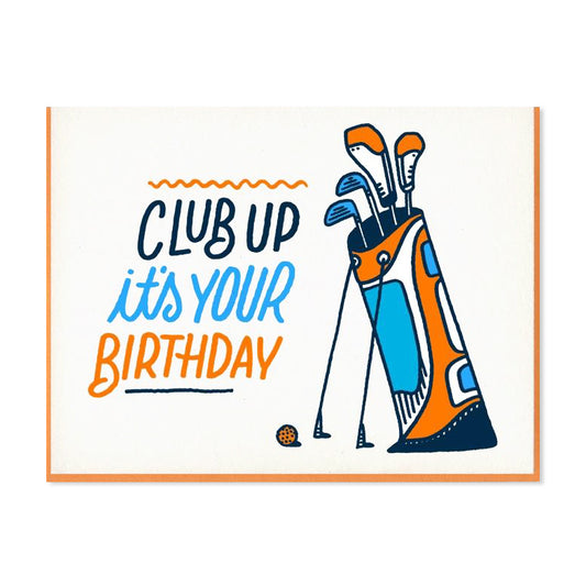 Club Up Golf Birthday Card